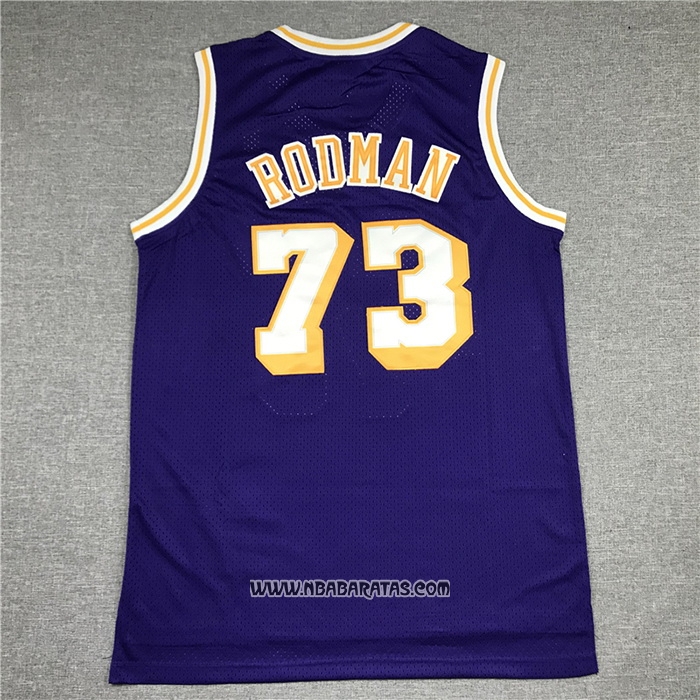 Camiseta Los Angeles Lakers Dennis Rodman #73 Mitchell & Ness 1998-99 Violeta